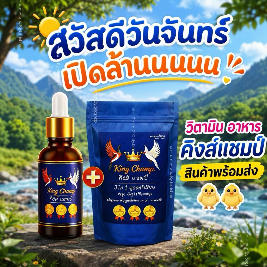 อาหารนก คิงส์แชมป์ หรือ วิตามิน คิงส์แชมป์ (King Champ)