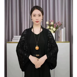 เสื้อคลุมไหมพรมถักโปร่งสไตล์เกาหลีสำหรับฤดูร้อน ผ้าคลุมไหล่แฟชั่นสำหรับผู้หญิง