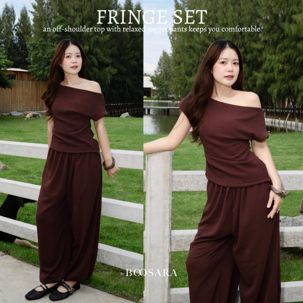 BOOSARA : Fringe set (ฟรินจ์) ชุดที่สามาถใส่ไปทำงานหรือไปเที่ยวก็เอาอยู่- BSR C.