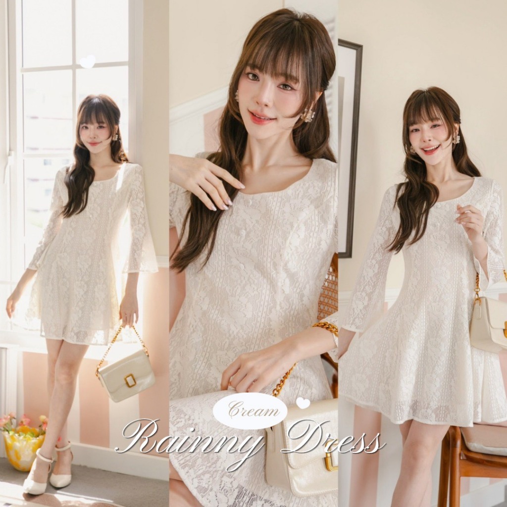 DR0627 LABELLE รุ่น Rainny Dress เดรสแขนยาว ลูกคุณ