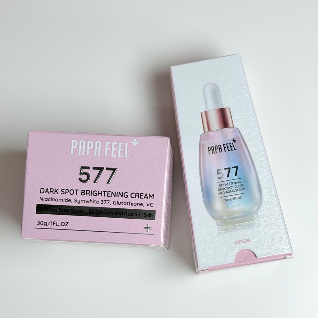 ส่งต่อ PAPA FEEL 577 ครีมลดจุดด่างดำ & เซรั่ม จุดด่างดำแลดูจางลงภายใน 7 วัน พร้อมกล่อง