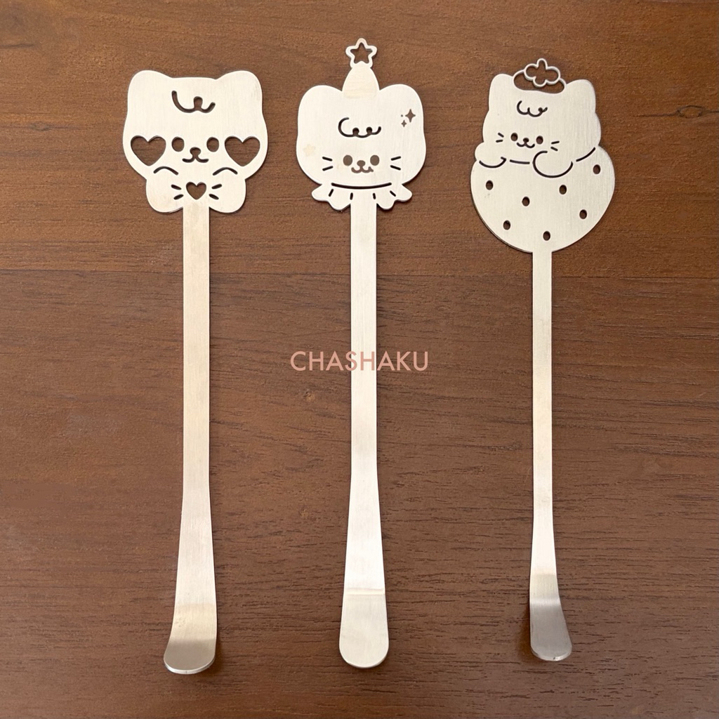 (พร้อมส่ง)ช้อนตักผงมัทฉะ (Chashaku) Kitty Paws Collection (Food grade) พร้อมกล่องเก็บทุกออเดอร์