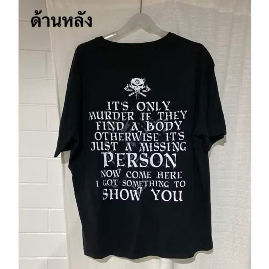 เสื้อ Viking T-shirt, Murder, Viking skull   มือ2 ไซร้ 2XL  อก 24.5นิ้ว ยาว 29นิ้ว  ราคา 200 บาท