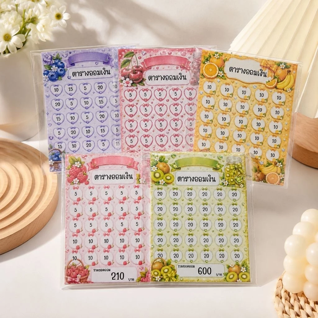 สติ๊กเกอร์ออมเงิน (1แพ็ค/มี 4ชิ้น) 💖