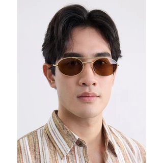 DAPPER เสื้อเชิ้ตแขนสั้น Striped Flowing Shirt สีน้ำตาล (BCS/BR/601LP)