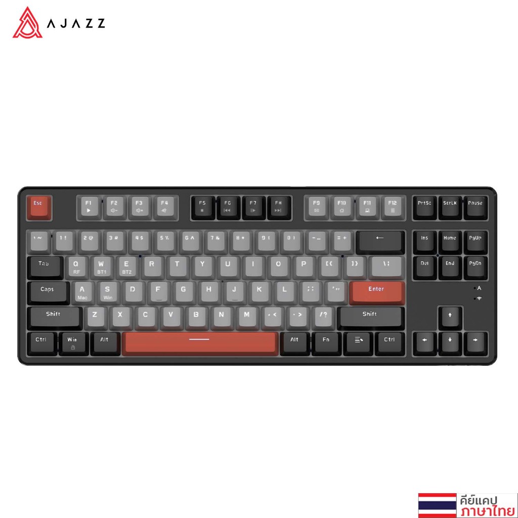 คีย์บอร์ดเกมมิ่ง Ajazz AK871 California Sunset Wirelss Hotswappable Dual Module(2.4+BT)TKL 80% 87Key
