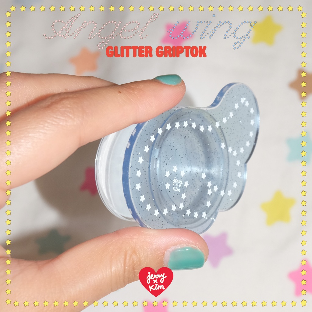 Angel Wing Glitter Griptok กริปต้อกฐานกาวใส รูปที่ 2