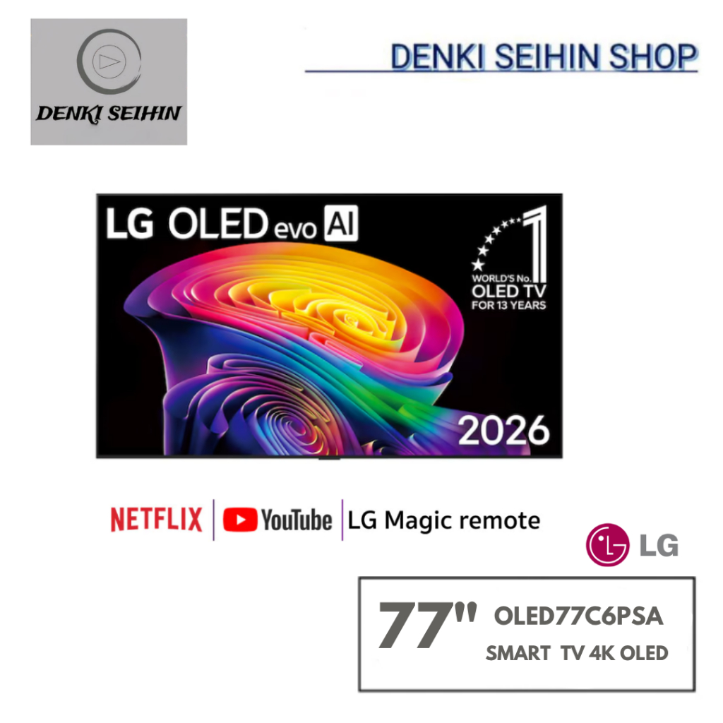 LG ทีวี OLED evo C6 สมาร์ททีวี 77 นิ้ว 4K OLED รุ่น OLED77C6PSA ปี 2026