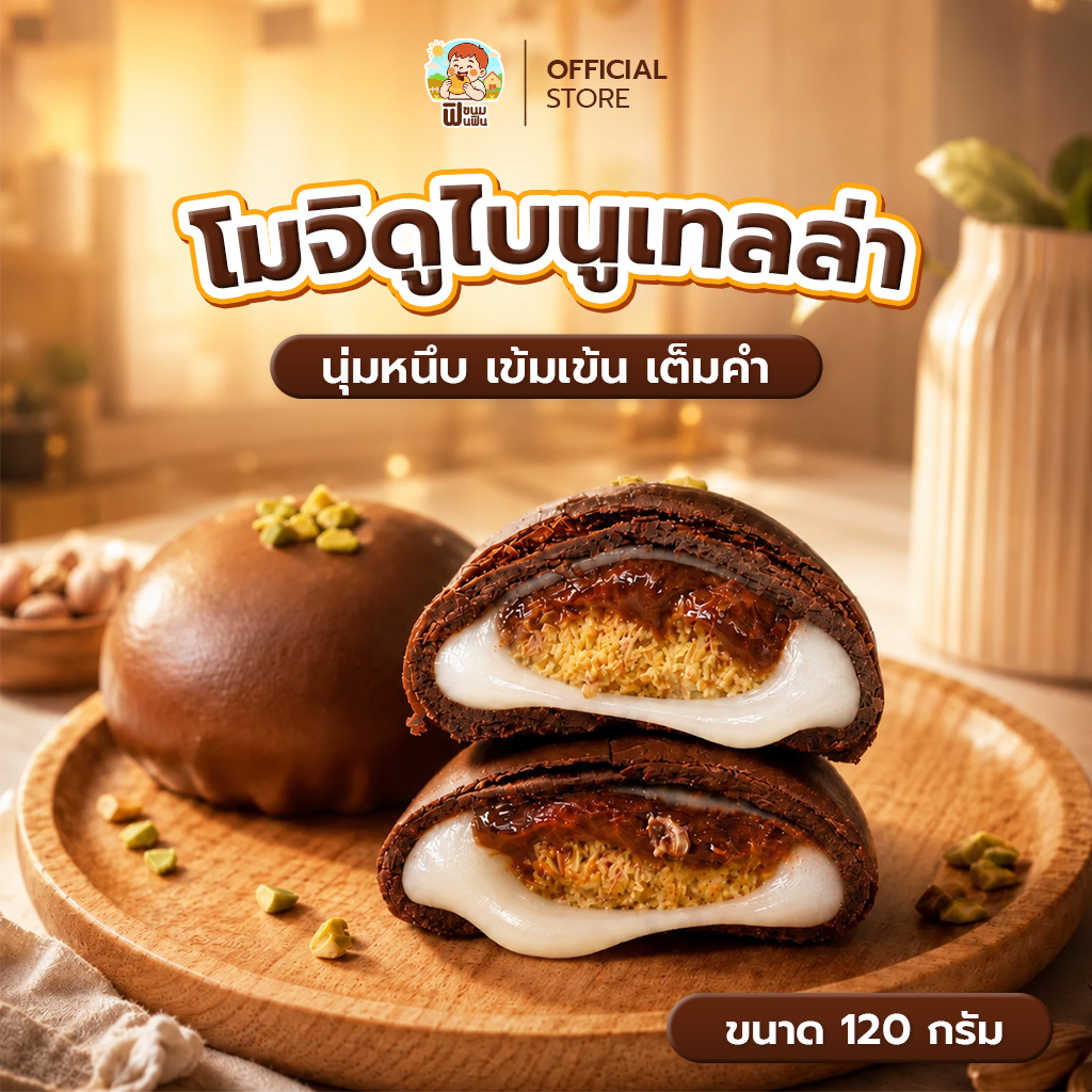 [ใหม่!!] โมจิดูไบนูเทลล่าฟินฟิน 120 กรัม