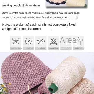 สายถักไนลอนหนา 3mm PP Craft Rope Thick Nylon Tiny Cord Crochet Yarn Roll สำหรับถักหมวกฤดูร้อน กระเป๋า งานฝีมือ Hand Knit