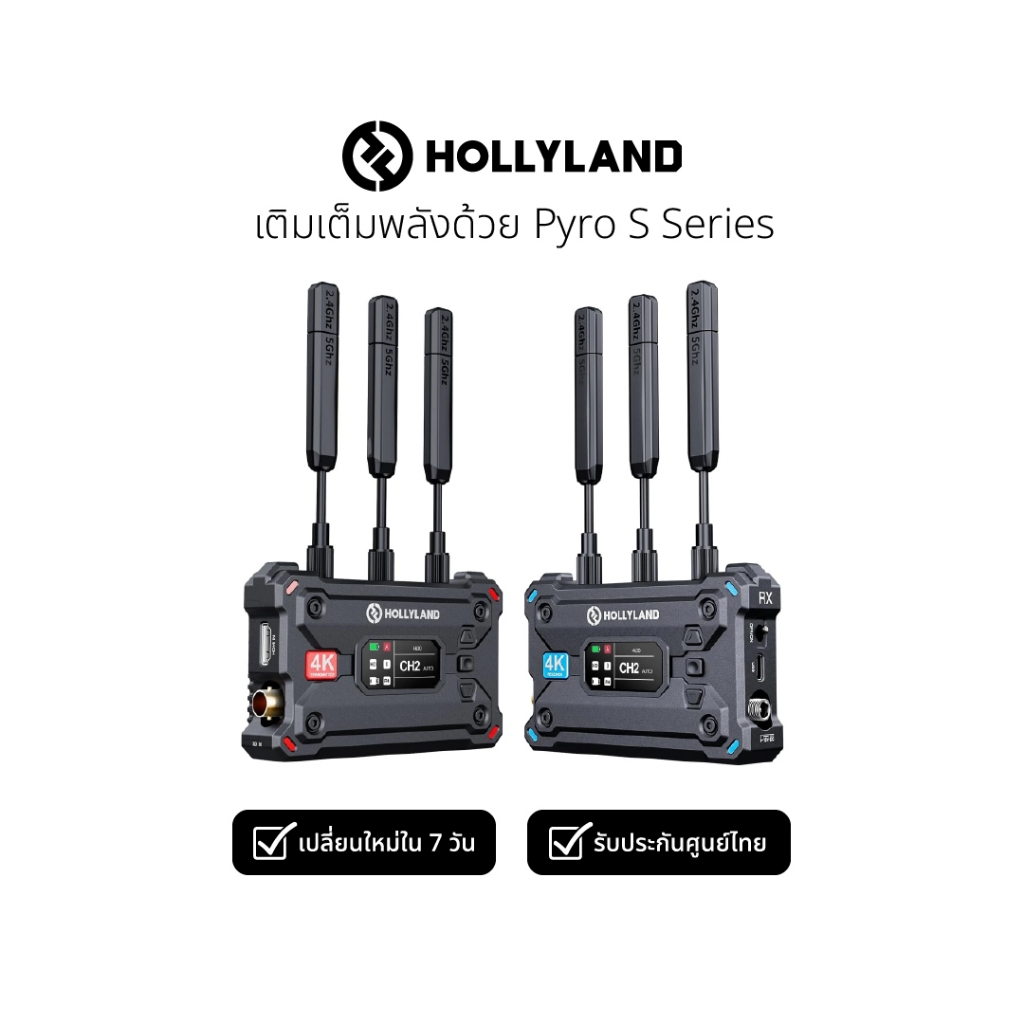 Hollyland Pyro S เครื่องส่งสัญญาณภาพไร้สาย