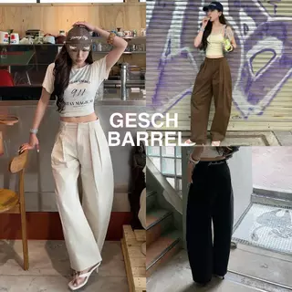 Geschwisters"Gesch barrel pants กางเกง barrel ทรงสวยพรางหุ่น"พร้อมส่ง