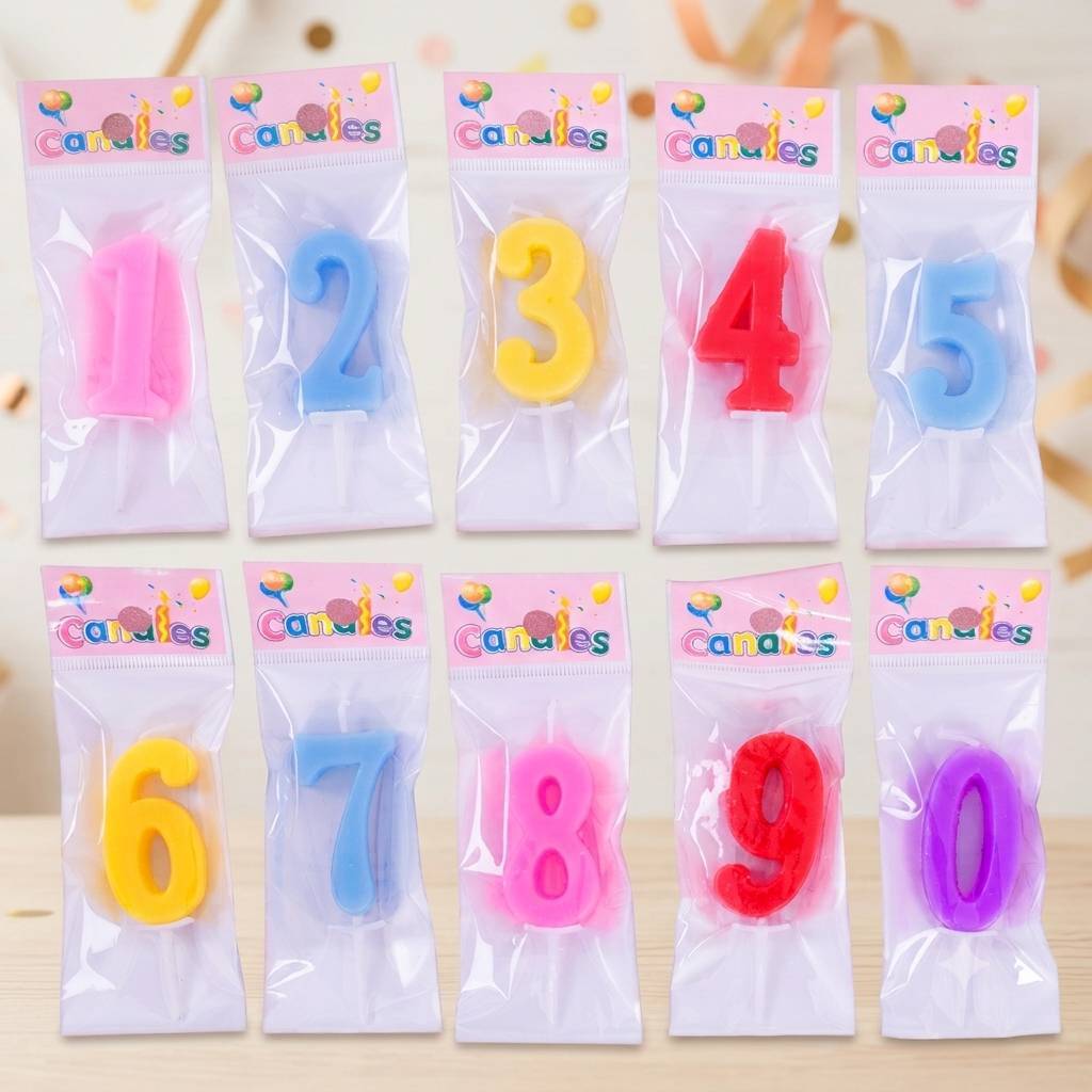 เทียนตัวเลขN(ขายปลีก) เทียนวันเกิด เทียนตัวเลขN