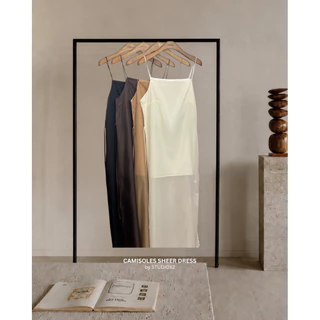 ส่งด่วน 🛵 #137 STUDIOX2 CAMISOLES SHEER DRESS เดรสสายเดี่ยวผ้าชีฟองเนื้อ sheer