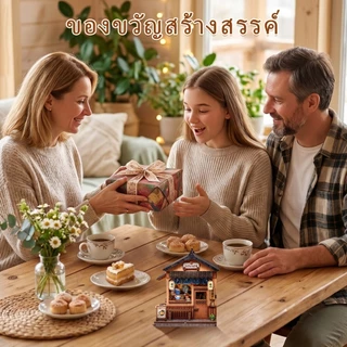 CUTEBEE Kagawa Udon House ร้านอุด้งญี่ปุ่น โมเดลไม้ DIY ชุดประกอบบ้านจำลอง งานฝีมือตกแต่งบ้าน ของขวัญวันเกิด