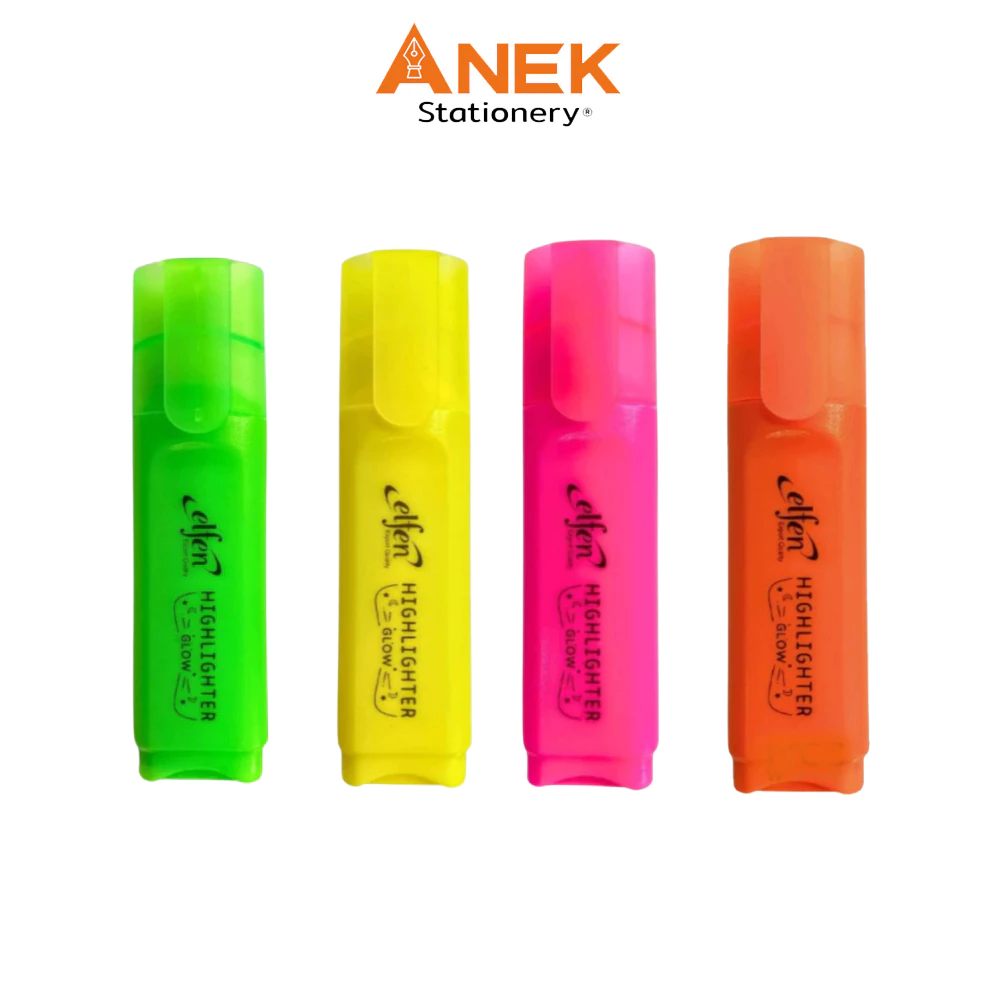ปากกาเน้นข้อความ ปากกาไฮไลท์ เอลเฟ่น Elfen รุ่น Highlighter Glow (จำนวน 1 แท่ง)