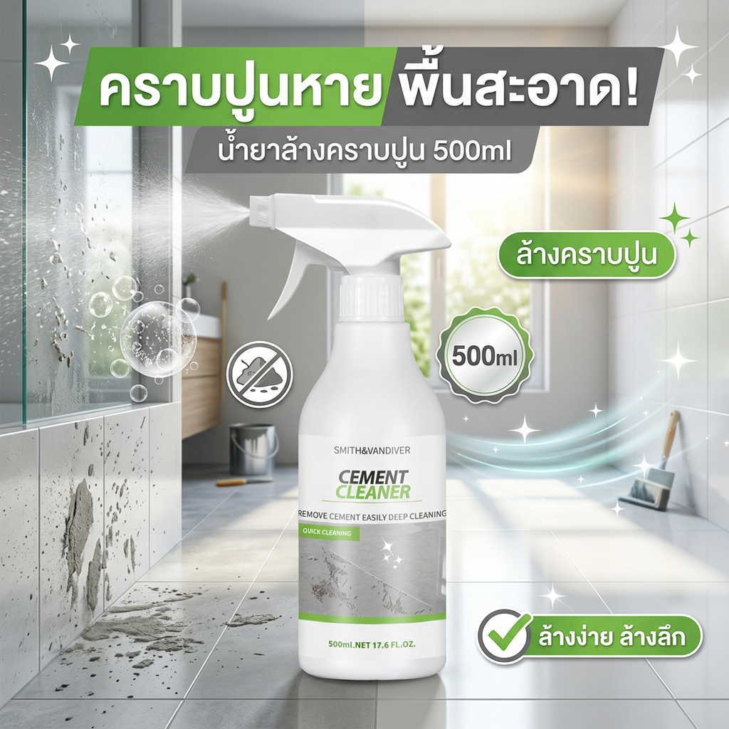 ⚡ขจัดคราบแรง ปูนสะอาดเหมือนใหม่⚡ ทำความสะอาดกระเบื้อง ขจัดคราบปูน ขจัดคราบ ทำความสะอาดไว ประหยัดแรง กระเบื้อง