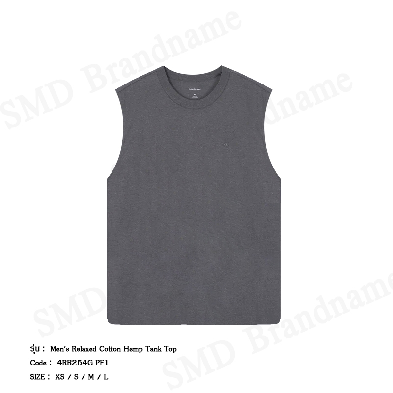 Calvin Klein Jeans เสื้อกล้ามผู้ชาย รุ่น Men's Relaxed Cotton Hemp Tank Top Code: 4RB254G PF1