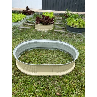 [รุ่นใหม่-มีผ้าใบHDPEรองพื้น]กระถางเมทัลชีทปลูกผัก ขนาดกว้าง65cmxยาว90cm