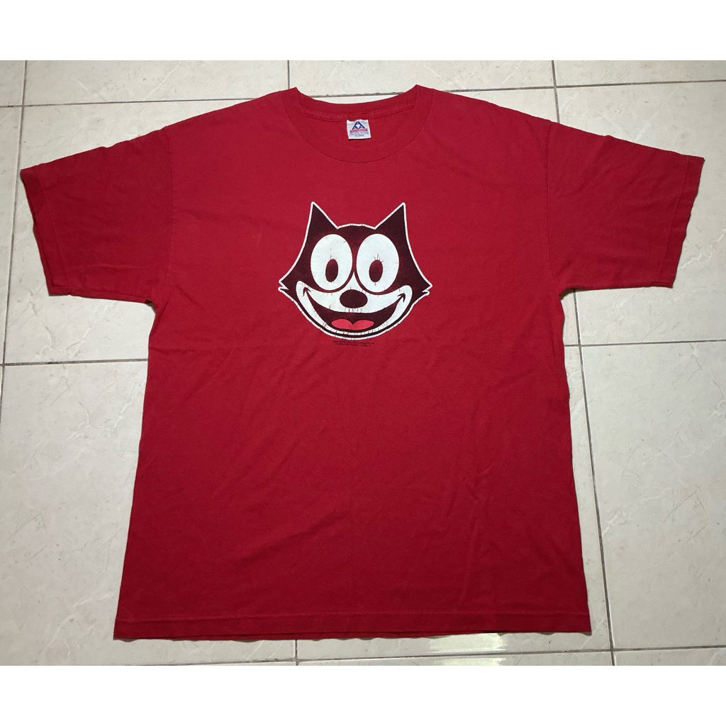 เสื้อ Vintage Felix the cat shirt glows in the dark