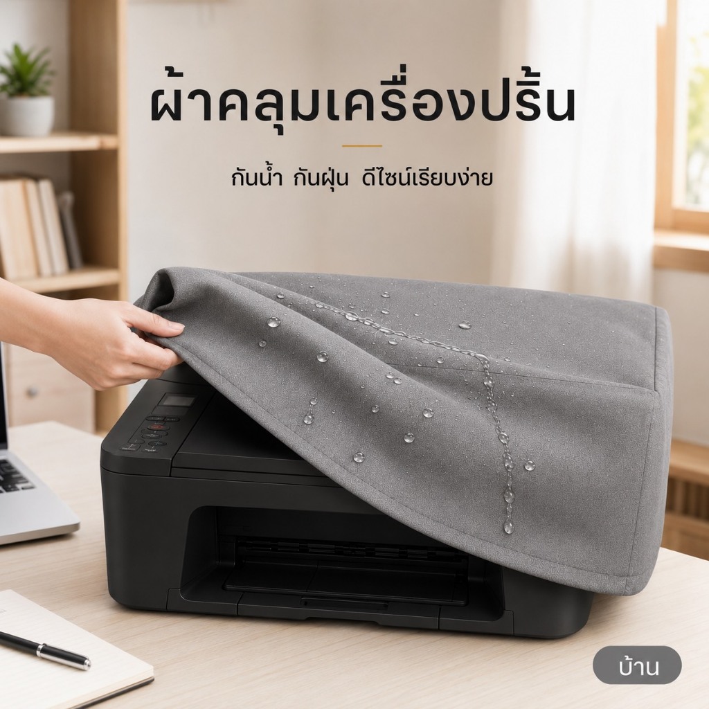 ผ้าคลุมเครื่องปริ้น ยืดอายุการใช้งาน ป้องกันฝุ่น กันแดด กันน้ำ ผ้าหนา