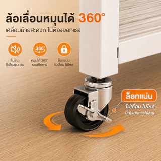 ตู้กับข้าวห้องครัว 6 ชั้น ดีไซน์กันฝุ่น ประตูตู้พลิก มีล้อเคลื่อนย้ายสะดวก ตู้เก็บของอเนกประสงค์ กันน้ำ สนิม ติดตั้งง่า