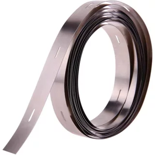 ตัวนำนิกเกิล Nickel หนา0.15 และ 0.2 ระยะห่างรู 32.5mm, 34.5mm สำหรับแบตเตอรี่ 32650, 32700 แบบ 1 แถว (1P) ราคาต่อเมตร