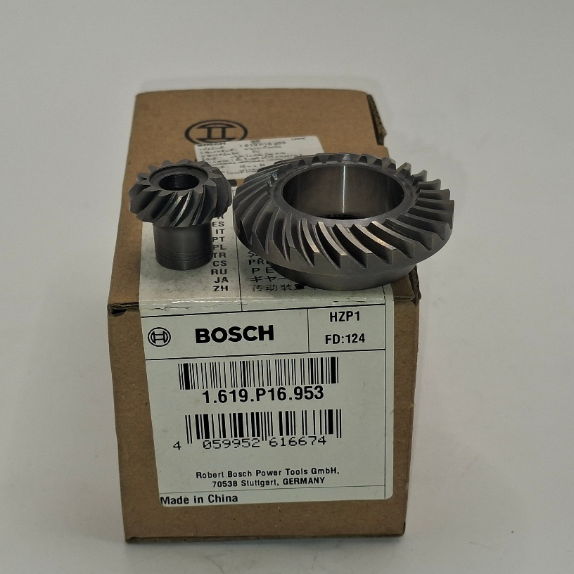 Bosch อะไหล่เฟืองเกียร์ 1 คู่ เครื่องเจียร์ ไร้สาย 4 นิ้ว ใช้กับรุ่น GWX180 LI X-Lock (1619P16953) อ