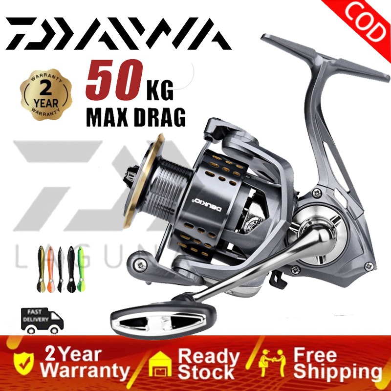 DAIWA อุปกรณ์รอกล้อหมุน reel รอกเบทตกปลา คันเบ็ดสปินนิ่ง รอกตกปลา ใช้งานง่ายน้ำหนักเบา แข็งแรง 100KG