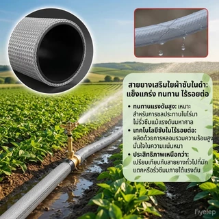 สายส่งน้ำ HDPE รุ่นใหม่ 2026 ทนแรงดันสูง 30Bars ขนาด 1-4 นิ้ว ยาว 10-100 เมตร สำหรับสวน ไร่ นา งานระบายน้ำ ส่งน้ำไกล