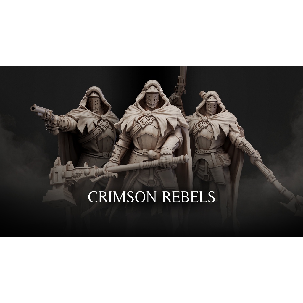 Crimson Rebels งาน Resin D&D DnD Miniature Model สำหรับ Tabletop ตั้งโชว์