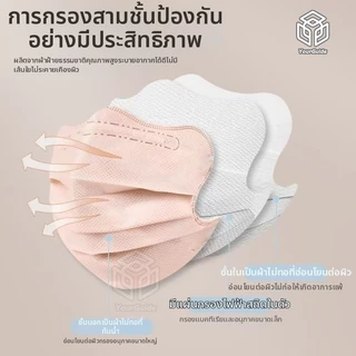50 ชิ้น หน้ากากอนามัยเด็ก ทรงผีเสื้อ 3D แพ็คแยกชิ้น ป้องกัน 3 ชั้น แมสเด็ก สีพาสเทล หายใจสะดวก