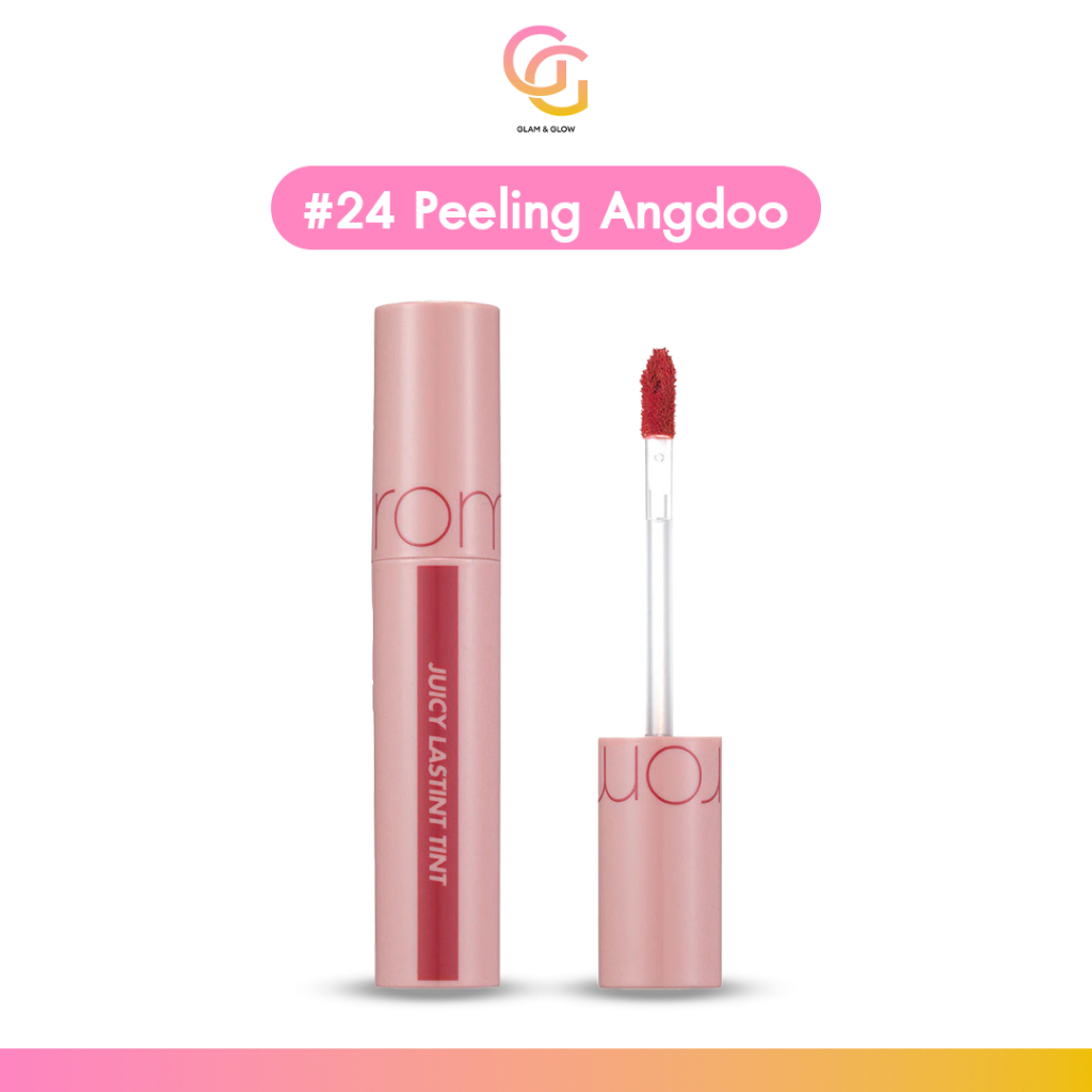 ส่งด่วน❗️ ROM&ND Juicy Lasting Tint #24 PEELING ANGDOO ลิปทินท์เกาหลี ฉ่ำวาว ติดทน สีชัด ไม่ตกร่อง ข