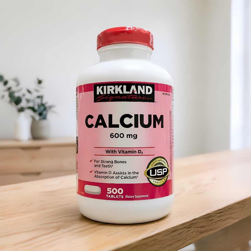 (Exp.05/2028)Kirkland Signature Calcium 600 mg With Vitamin D3 500เม็ด
