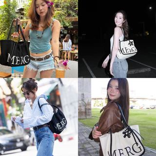 🔥สินค้าเคลียร์✅แท้ กระเป๋า Merge A Day Bag Tote Bag Medium Merge Official กระเป๋า Tote X Super Sun Drawstring กระเป๋าโท