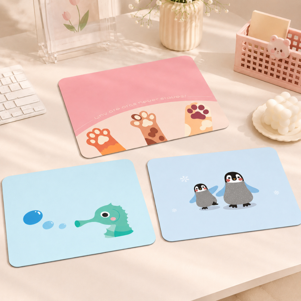 แผ่นรองเมาส์ลายการ์ตูน กันลื่น Mouse Pad น่ารัก แผ่นรองโต๊ะทำงาน ใช้กับคอมพิวเตอร์ โน้ตบุ๊ก เล่นเกม
