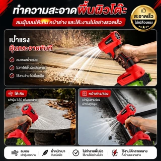 YOUXIAN เครื่องเป่าลมไร้สาย เทอร์โบ โบลเวอร์ไร้แปรงถ่าน 110000RPM เป่า-ดูด 2in1 เป่าฝุ่น เป่ารถ เป่าใบไม้ MT-21V