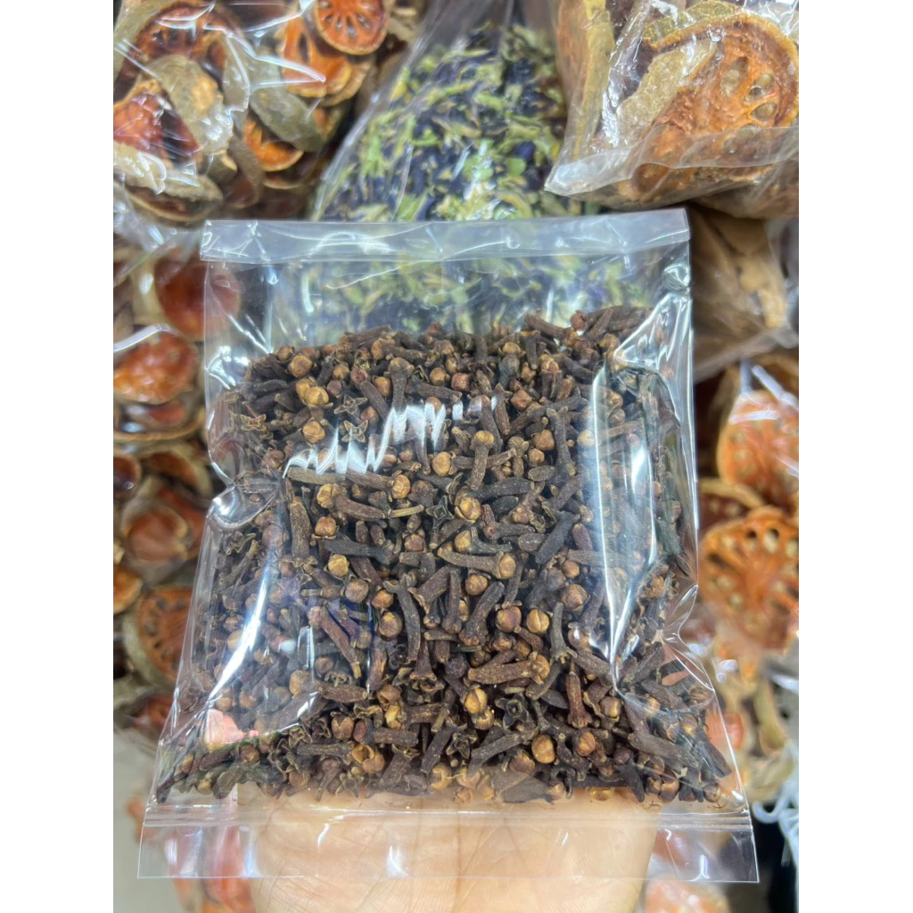กานพลูแห้ง 100g. ดอกตูมใหญ่,ไม่ผสมก้าน พร้อมส่ง