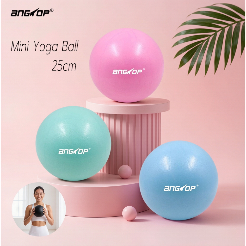 ANGTOP ลูกบอลโยคะ 25cm Mini Yoga Ball pvc หนาขึ้น กันการระเบิด ลูกบอลพิลาทิส/โยคะ กันสึกหรอ บอลโยคะ pilates ball