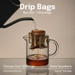 กาแฟดริปแบ็ก Specialty คั่วอ่อน 7 ซอง | Seasonal Coffee Drip Bag Box | ของขวัญกาแฟ ชงง่าย