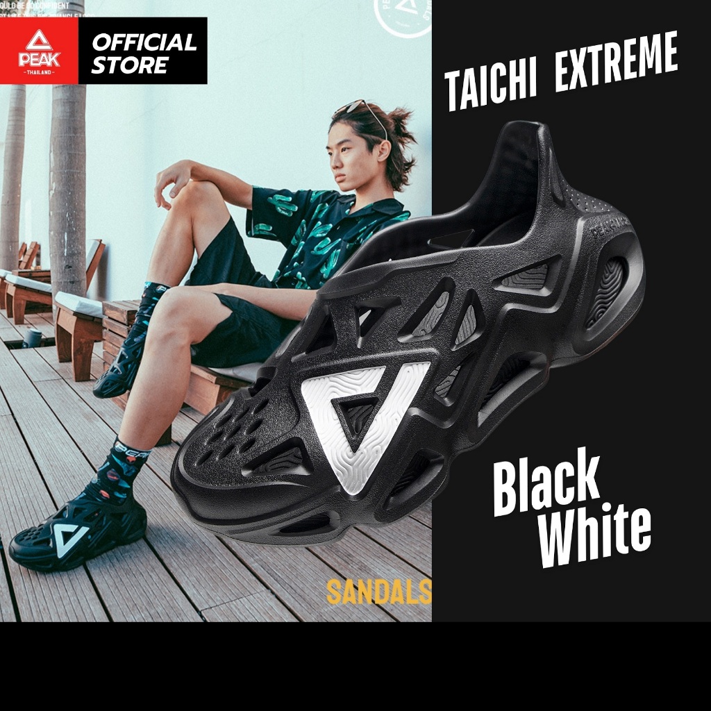 PEAK Taichi "Extreme" E12005L Black รองเท้าอเนกประสงค์ วิ่ง แคมป์ปิ้ง แฟชั่น เดินชายหาด กันน้ำ เบา ใ