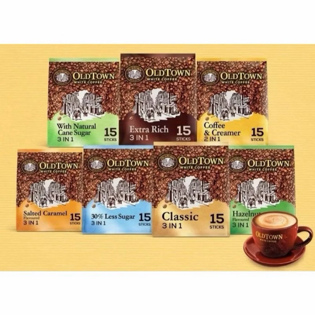 Oldtown coffee 3 in 1 กาแฟโอทาวน์ มีหลายรสชาติให้เลือก