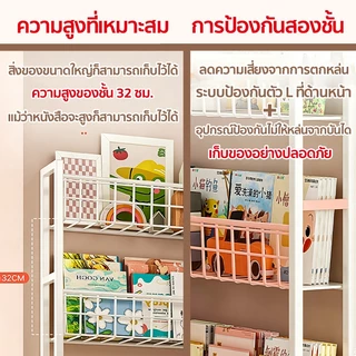 ผลิตจากเหล็ก 👍188cm ชั้นวางหนังสือ 6 ชั้น แข็งแรง ทนทาน ประหยัดพื้นที่ ชั้นวางอเนกประสงค์