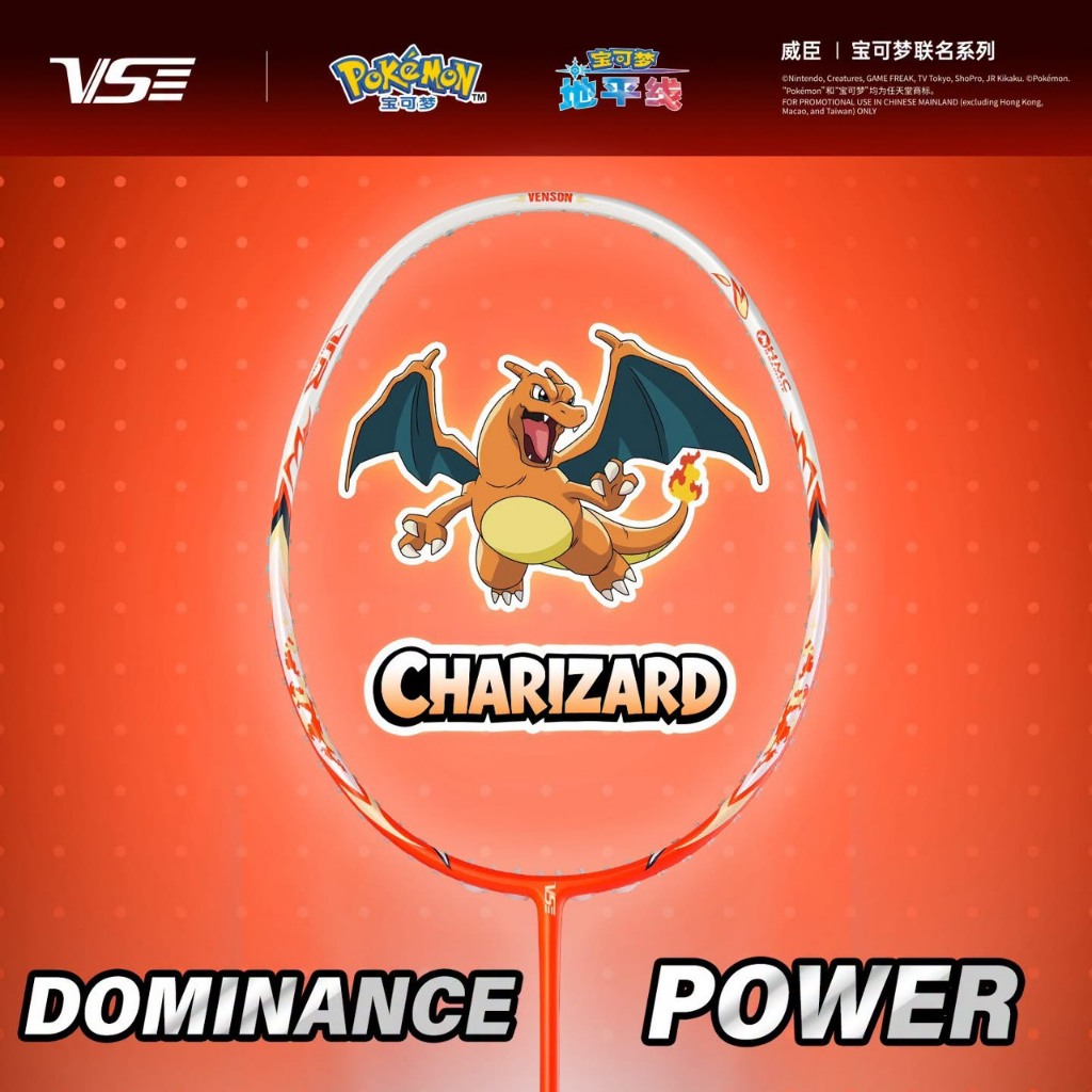 VS مضرب ريشة Pokémon مع مقبض وأوتار وغطاء — صورة 2