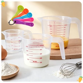 ถ้วยตวงโปร่งใส มีมาตราส่วน ถ้วย วัด ส่วน ผสม เหยือกตวงของเหลว 250ml 500ml 1000ml
