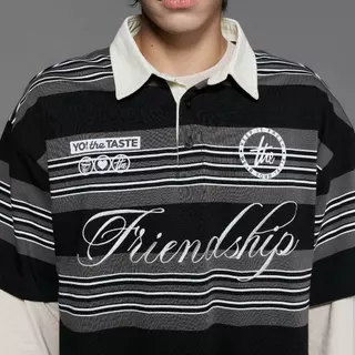 URTHE x YOGURUTO - เสื้อโปโล ลายทาง รุ่น FRIENDSHIP POLO SHIRT