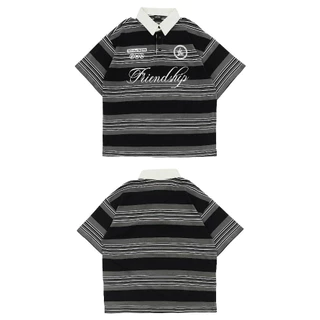 URTHE x YOGURUTO - เสื้อโปโล ลายทาง รุ่น FRIENDSHIP POLO SHIRT