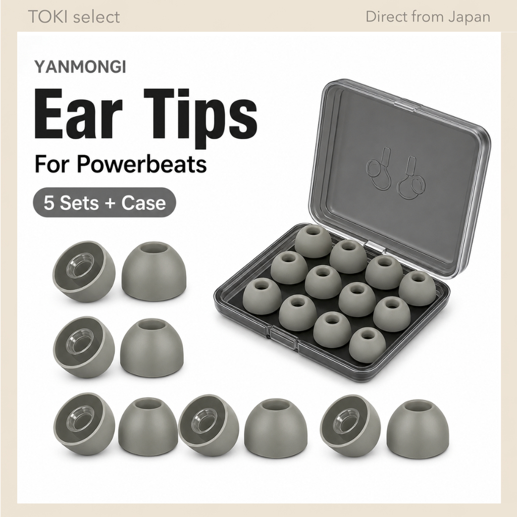YANMONGI Ear Tips for Beats Powerbeats Fit Powerbeats Pro 2 Silicone Earbuds Grey