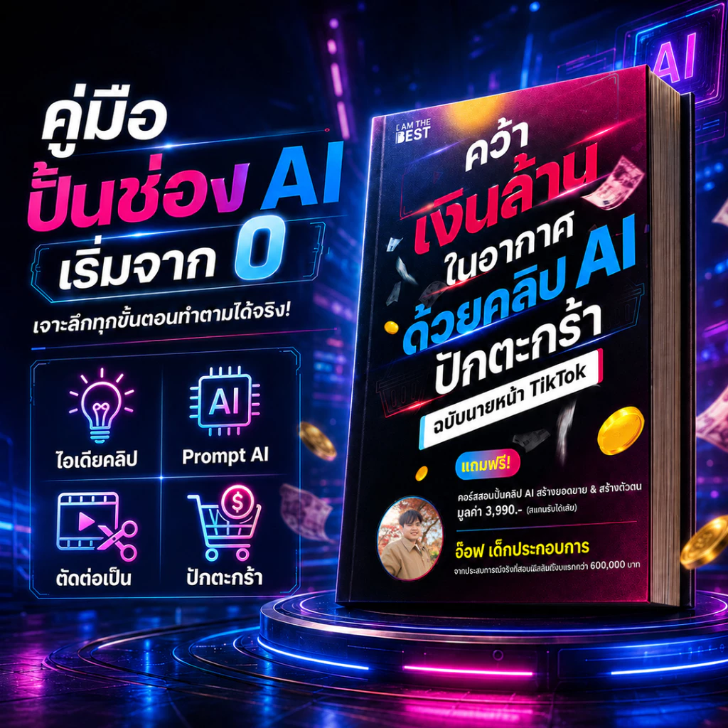 หนังสือ คว้าเงินล้านในอากาศ ด้วยคลิป AI ปักตะกร้า SP604