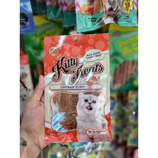 1461 Kitty Treats CHICKEN SUSHI คิตตี้ทรีต ชิดเก้นซูชิ(ซูชิไก่สไลด์) (ขายยกแพ็ค 12 ซอง) ขนมแมว **12ถุง 400บาท